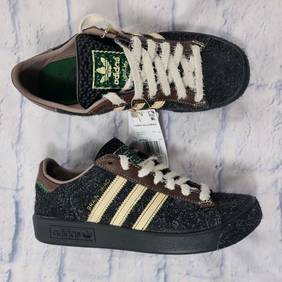 Adidas X Forest Hills BRAIN DEAD MENS SIZE 7.5 Core Black JR7942 Sneakers